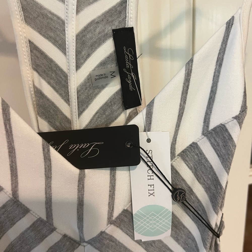 Laila Jayde grey stripped dress, never worn